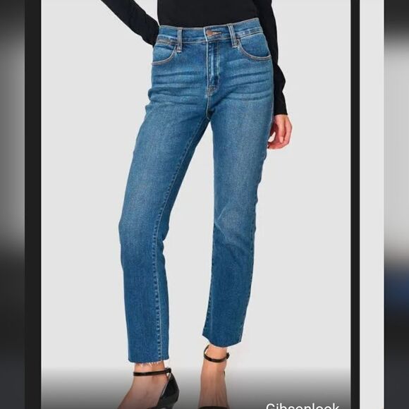 Gibsonlook Essential Mini-Flare Leg Denim Raw Hem - Picture 12 of 12